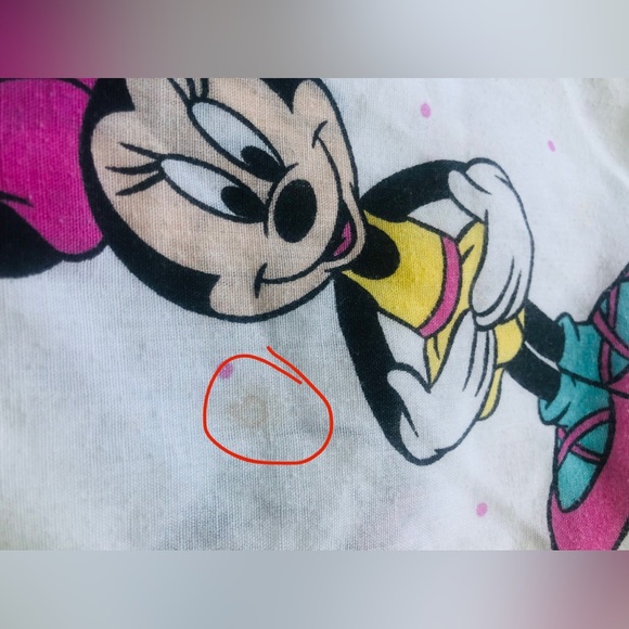 Vtg Dundee Disney Minnie Ballerina Crib Half Fitted 1/2 Flat fitted Sheets Set - Picture 5 of 6